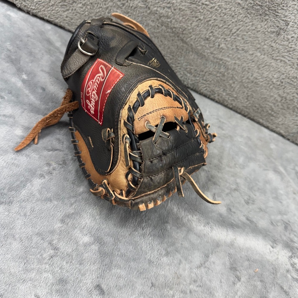 Rawlings RCM45BT Catchers Mitt Baseball Glove RHT Black Tan Good Lite Toe 32.5in